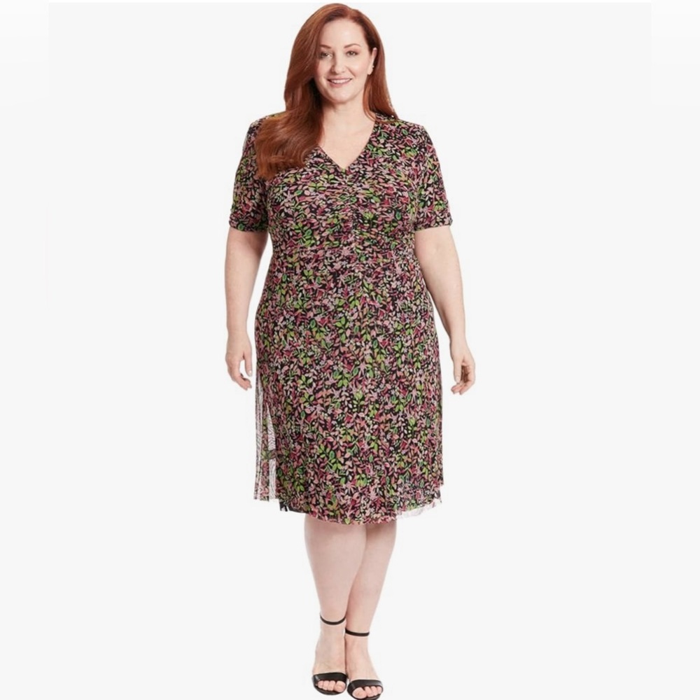 Maggy London V-Neck Reversible A-line Mesh Multi Occasion Dress Size Small NWT - Picture 1 of 16